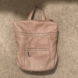 Anthropologie Faux Leather Backpack in Taupe